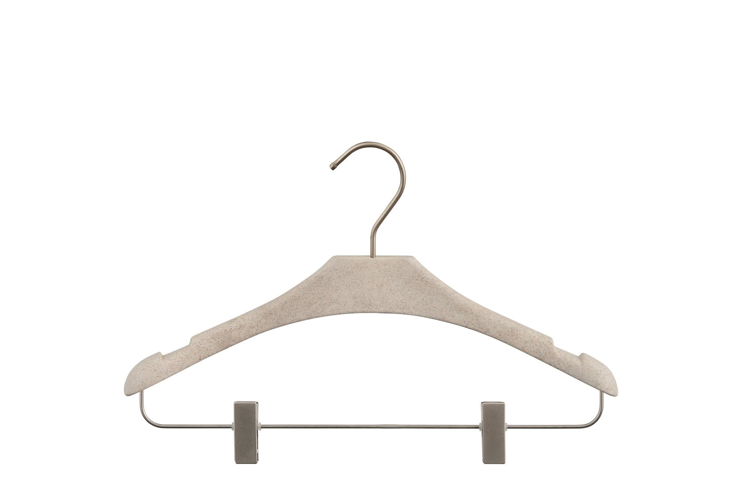 Kid's hanger with clips for skirts and trousers