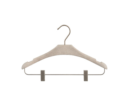 Kid's hanger with clips for skirts and trousers