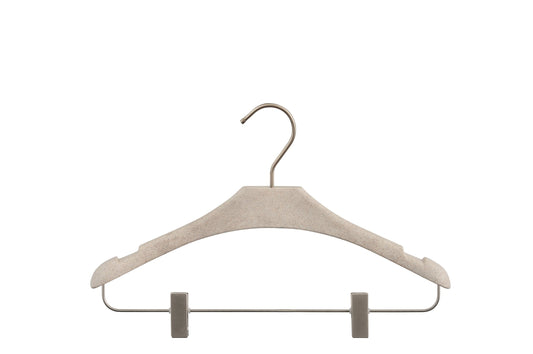 Kid's hanger with clips for skirts and trousers