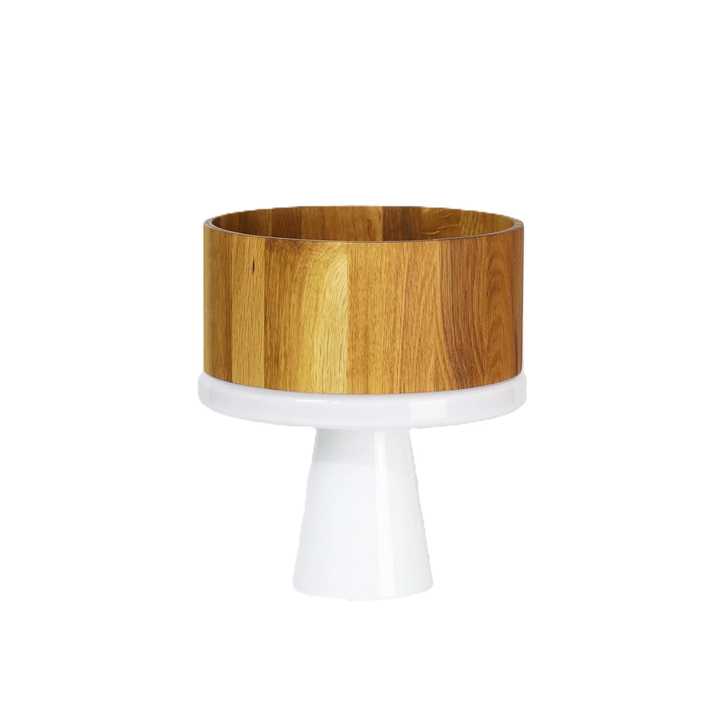 Wooden Bowl & Glass Stand M