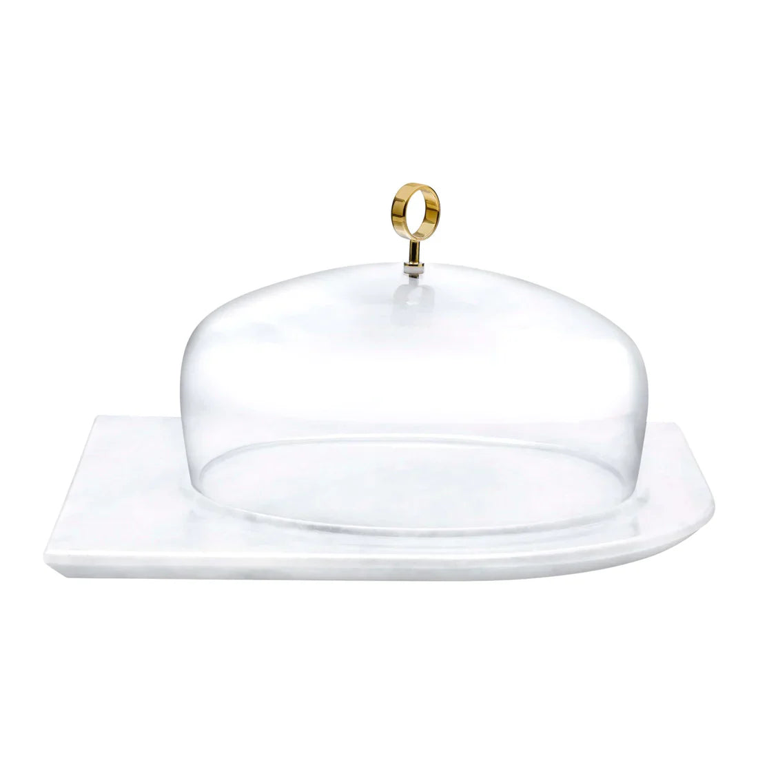 Nude Cupola Cake Dome with Marble Base