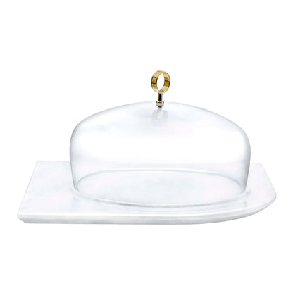 Nude Cupola Cake Dome with Marble Base