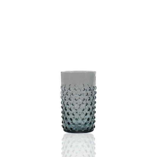 Hobnail Glass Steel Blue