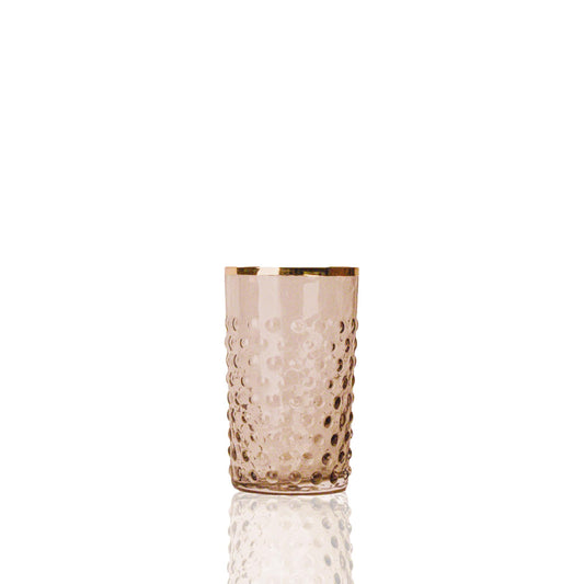 Hobnail Glass Cashmere + Gold