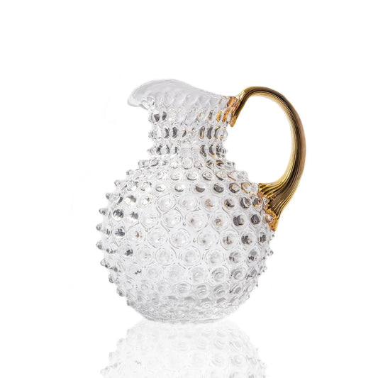 Paris Hobnail Jug 2L Crystal + Gold