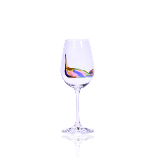 Hand Painted Verona White Wine 350 ml Stripe Flamingo