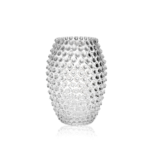 Clear Egg Hobnail Vase