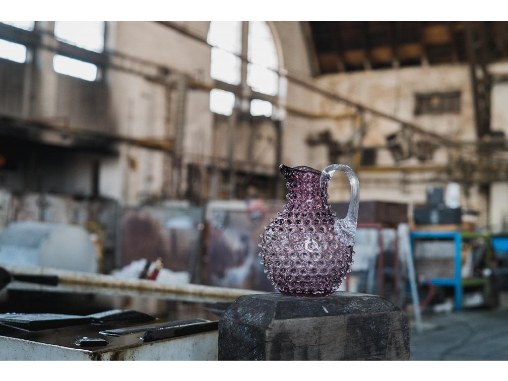 Underlay Violet Hobnail Jug 1L