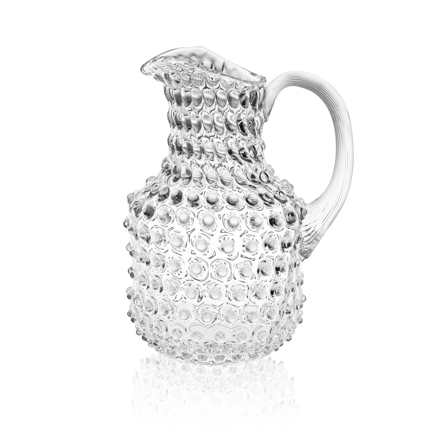 Clear Hobnail Square Jug