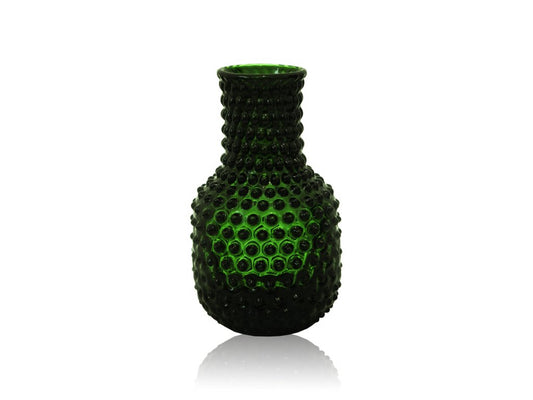 Dark Green Hobnail Carafe