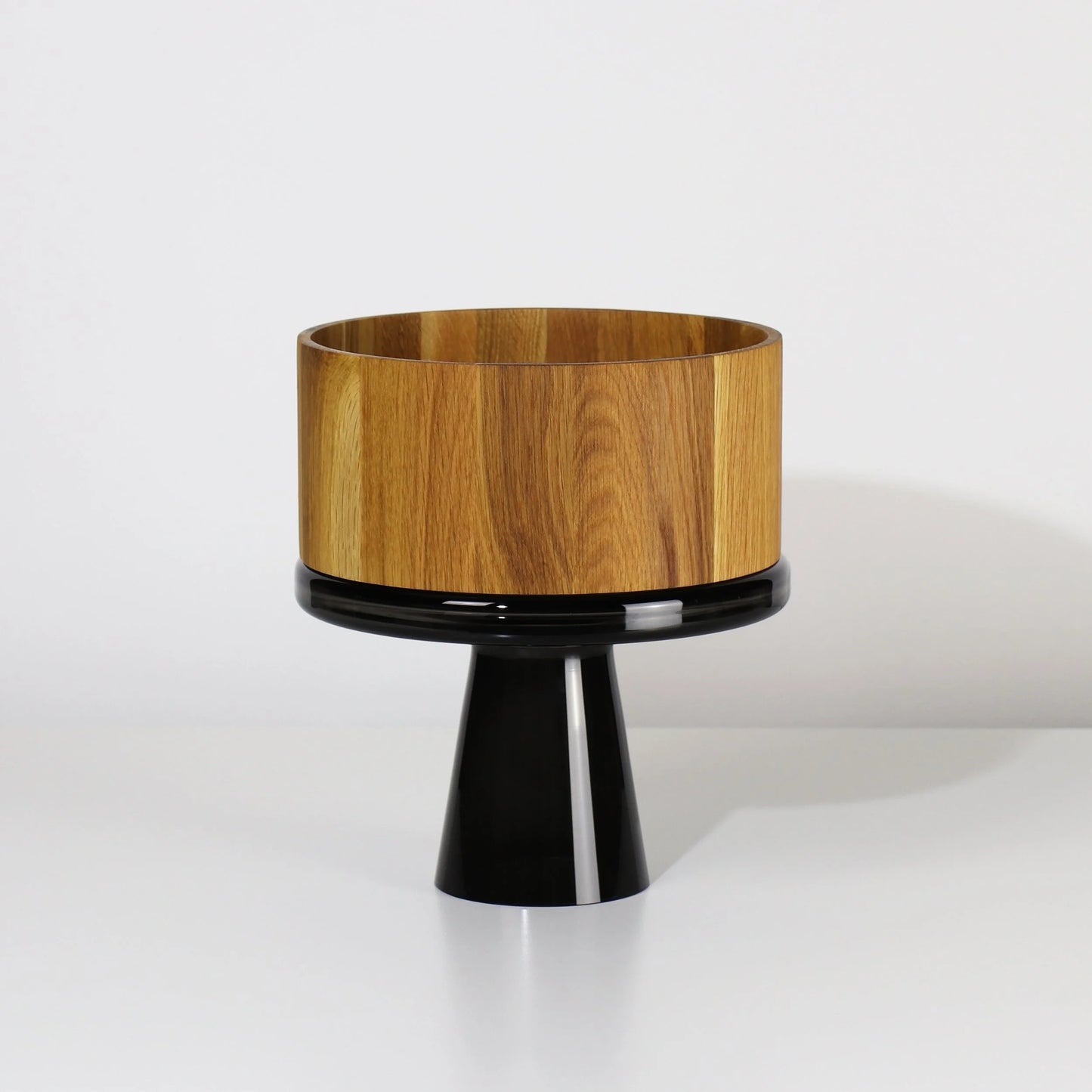 Wooden Bowl & Glass Stand M