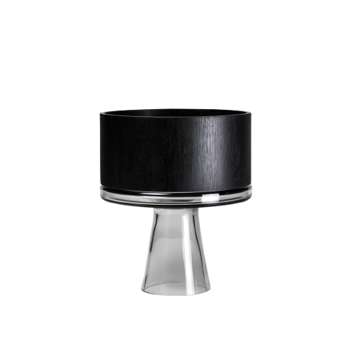 Wooden Bowl & Glass Stand M