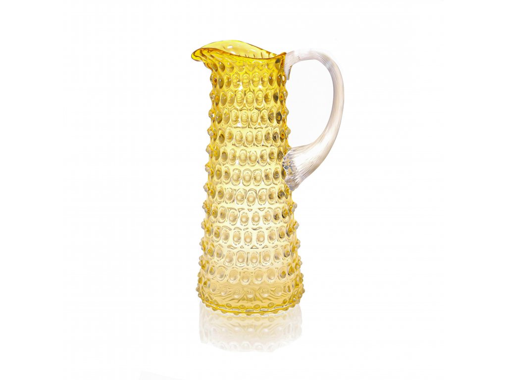 Underlay Amber Hobnail Jug Tall