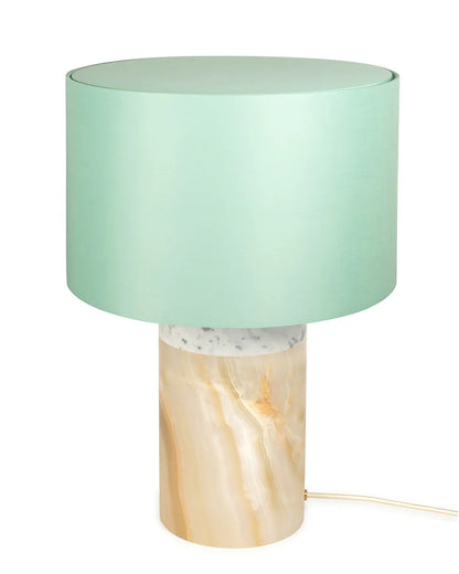 Carrara Marble & Onyx Pillar Lamp