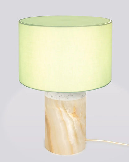 Carrara Marble & Onyx Pillar Lamp