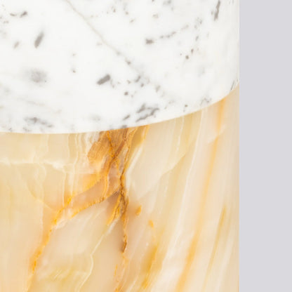 Carrara Marble & Onyx Pillar Lamp