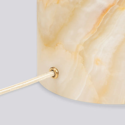 Carrara Marble & Onyx Pillar Lamp