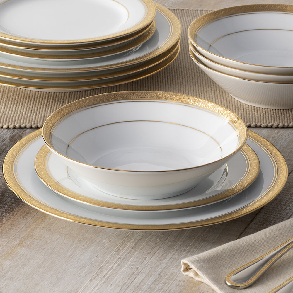 Noritake Crestwood Gold Dinnerware, Set of 67