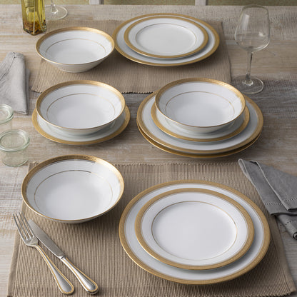 Noritake Crestwood Gold Dinnerware, Set of 67