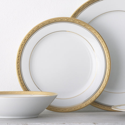 Noritake Crestwood Gold Dinnerware, Set of 67