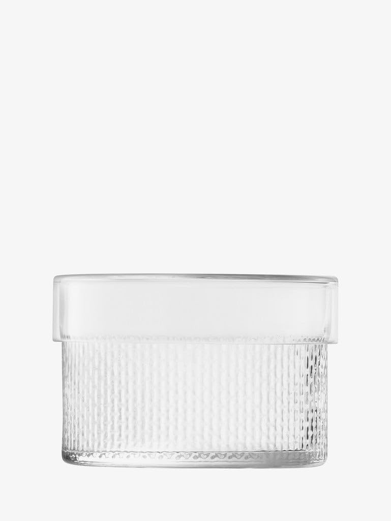 Wicker Container & Lid Ø19cm/H12.5cm Clear