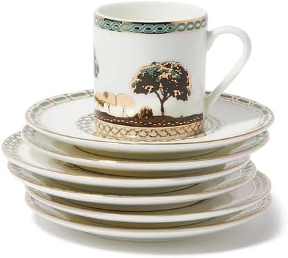 Arabic Coffee Cup & Saucer Set – 6 Porcelain