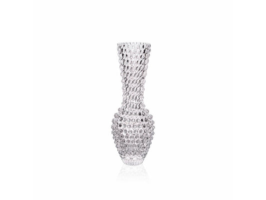 Clear Hobnail Fugu Vase