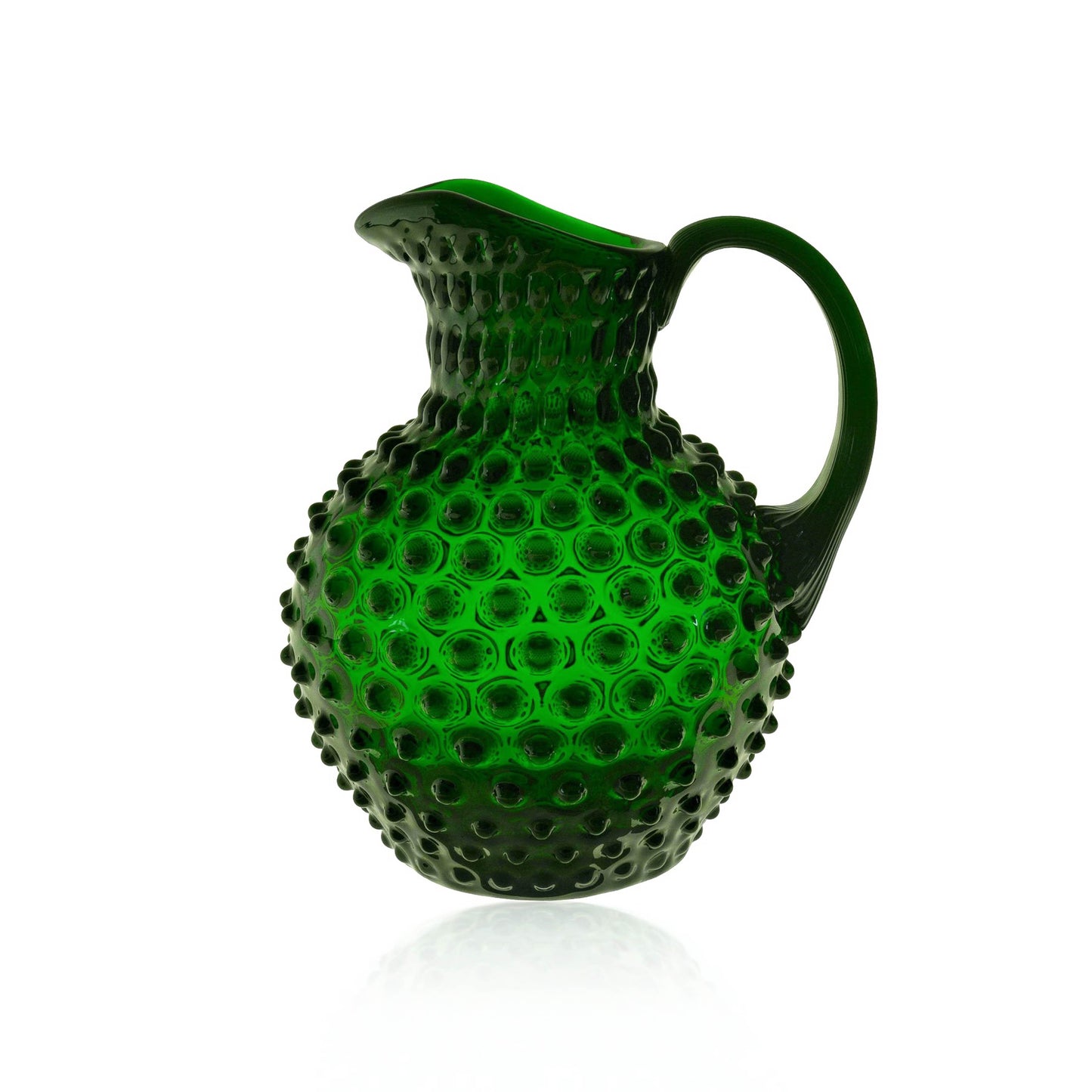 Dark Green Hobnail Jug