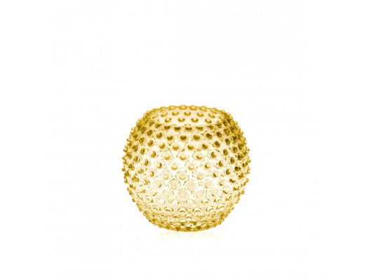 Underlay Amber Hobnail Vase