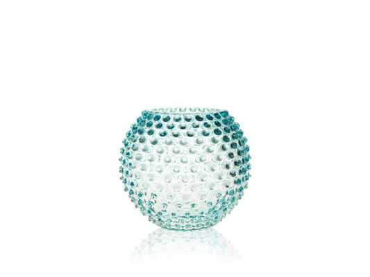 Underlay Aquamarine Hobnail Vase