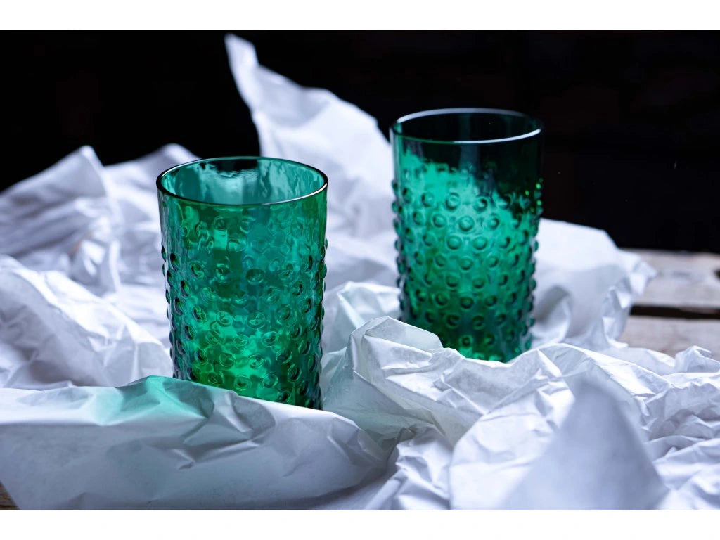 Dark Green Hobnail Tumbler