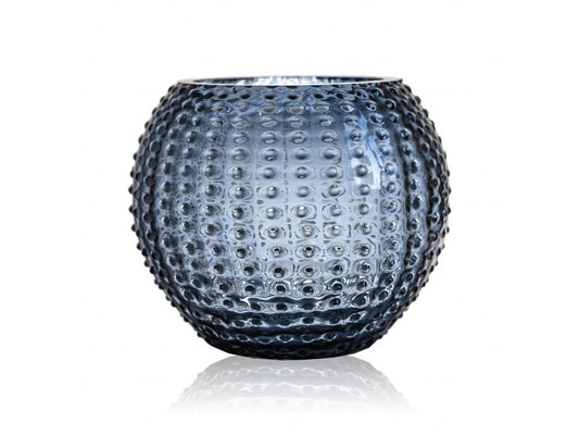 Underlay Blue Smoke Hobnail Vase Large