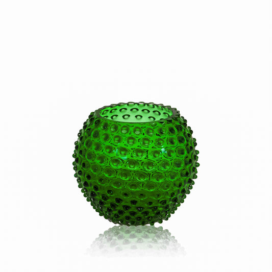 Dark Green Hobnail Vase