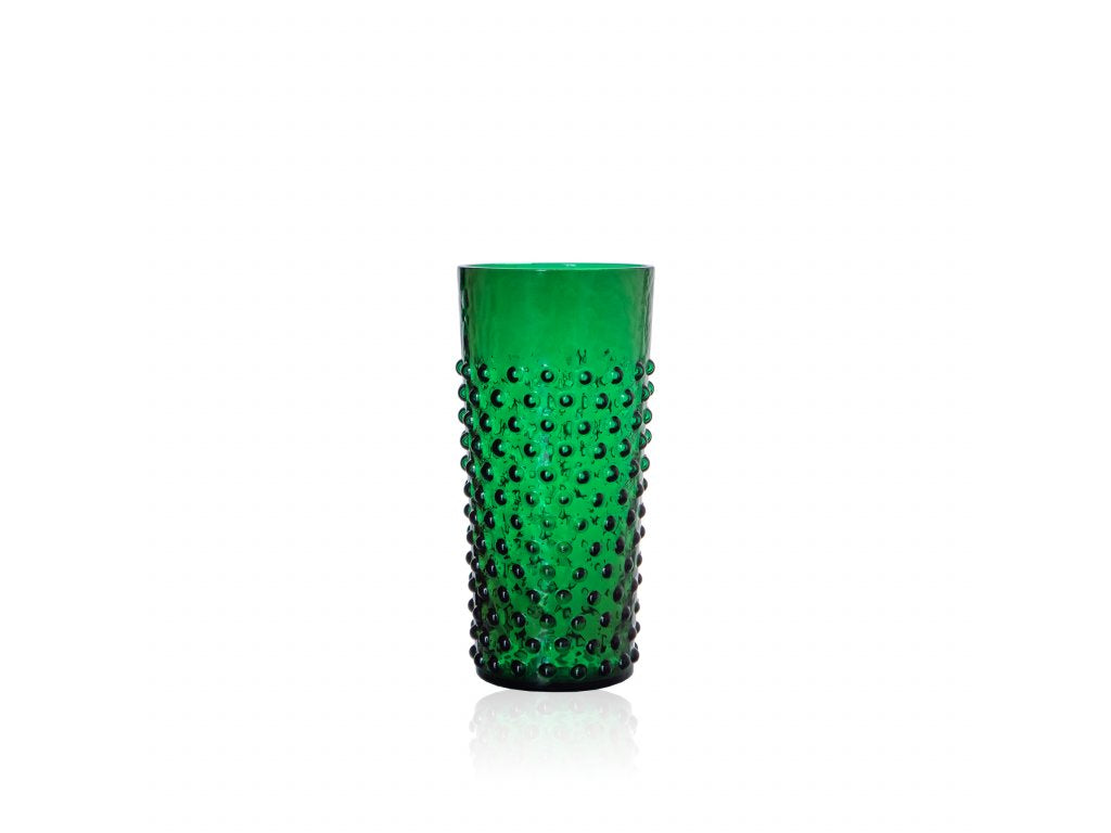 Dark Green Hobnail Tumblers Large