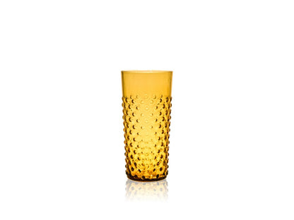 Amber Hobnail Tumblers Large