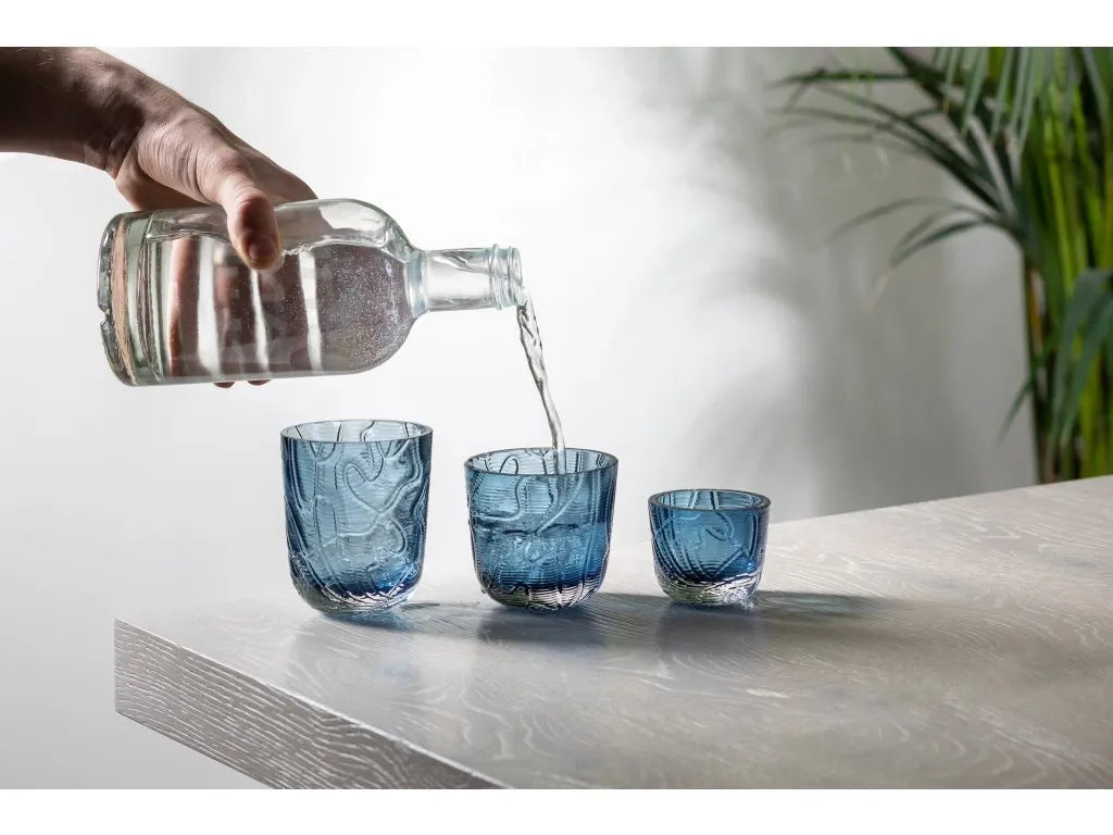 Underlay Blue Smoke Crust Drinking Glasses