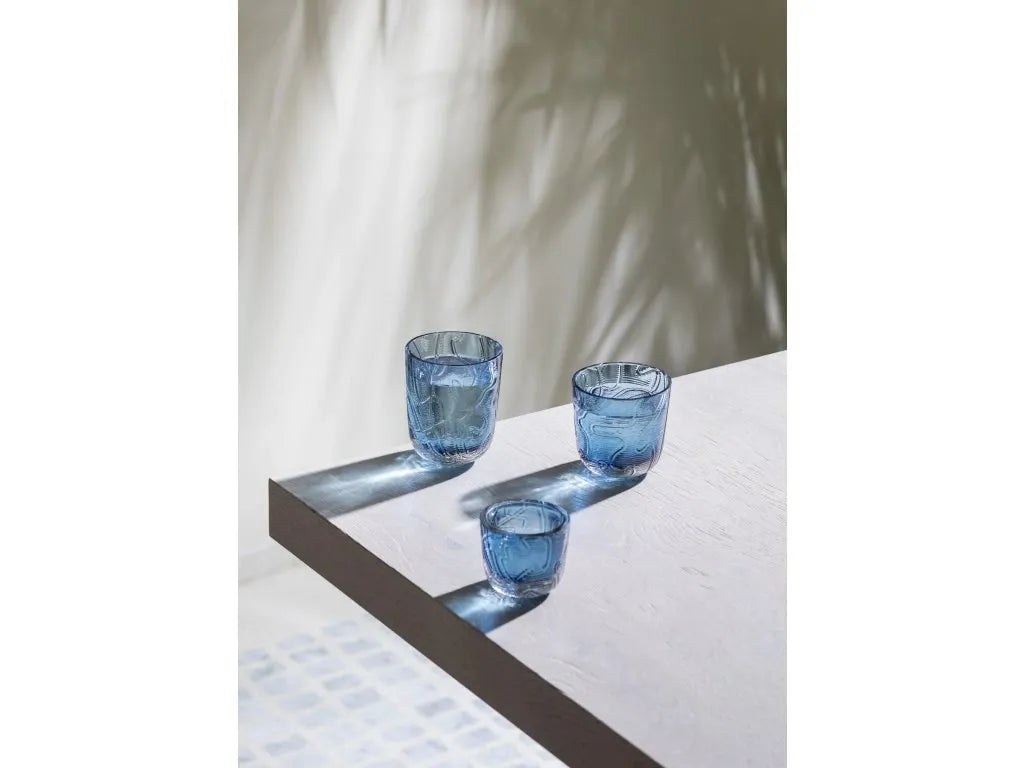 Underlay Blue Smoke Crust Drinking Glasses