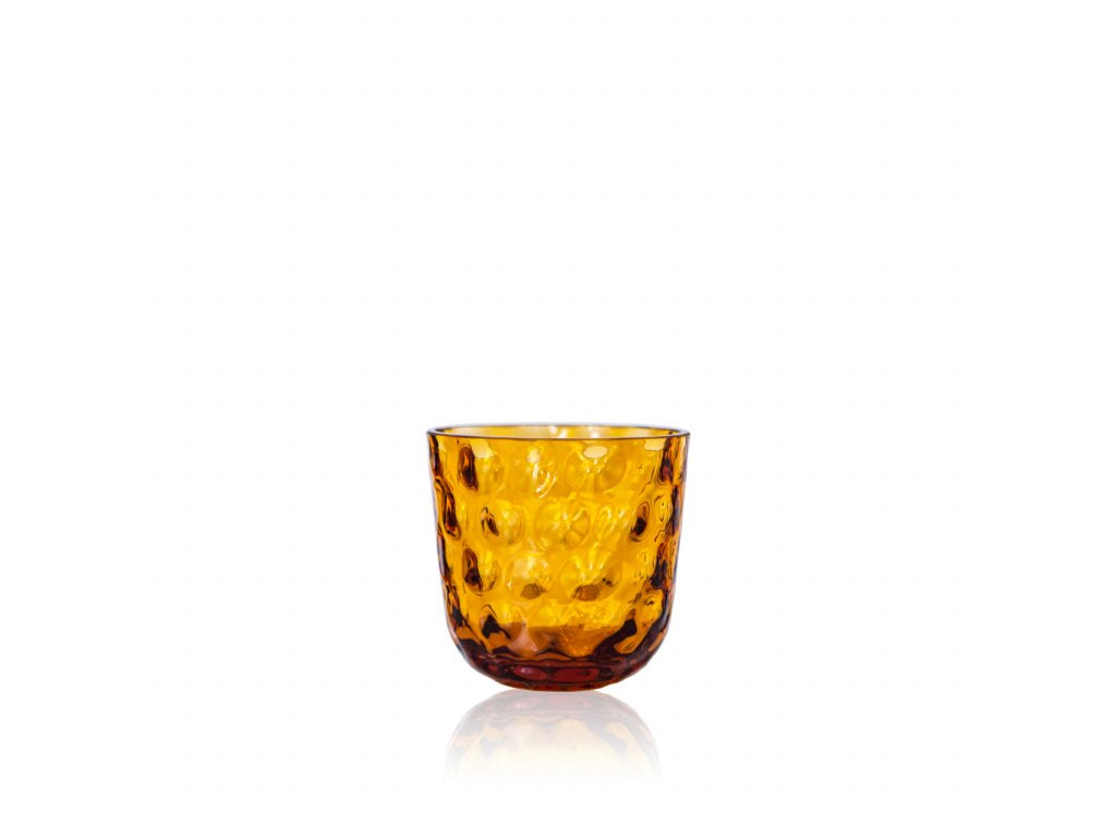 Amber Kugel Drinking Glass