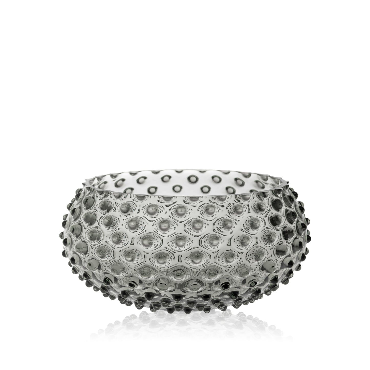 Grey Smoke Hobnail Bowl