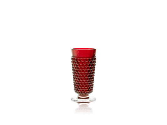 Underlay Garnet Hobnail Goblet