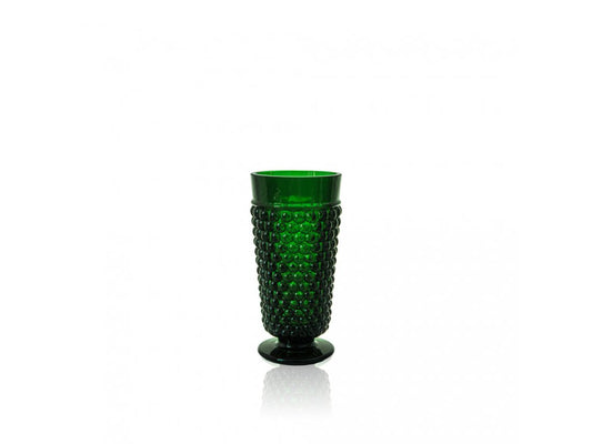 Dark Green Hobnail Goblet