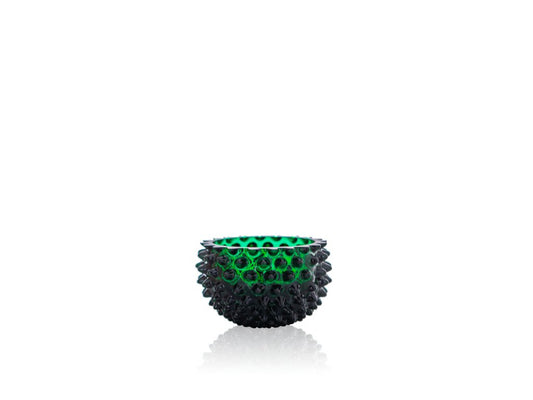 Dark Green Hobnail Bowl Small