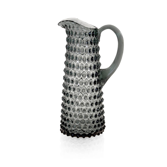 Grey Smoke Hobnail Jug Tall