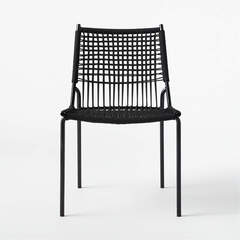 Virve Black Rope Outdoor Dining Chair