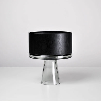 Wooden Bowl & Glass Stand M