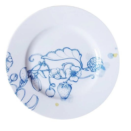 set of 2 Blue Summer bread plates #1