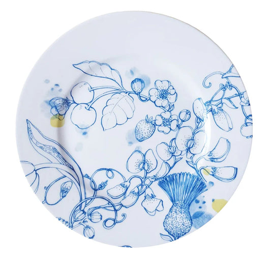 set of 2 Blue Summer dessert plates #2
