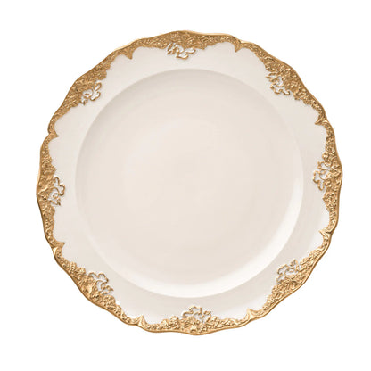 Irene Set of 2 White & Gold Dinner Plates