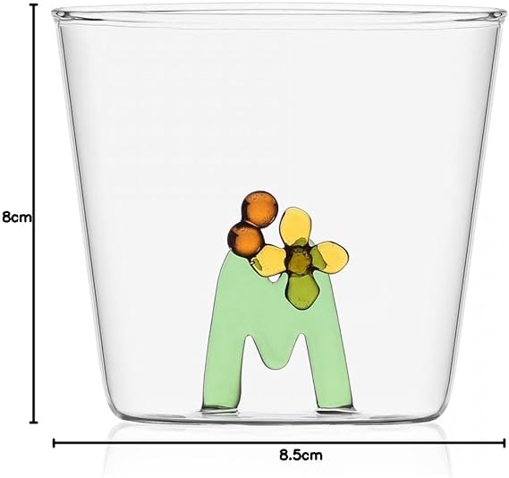 Tumbler - Flowery Letter M