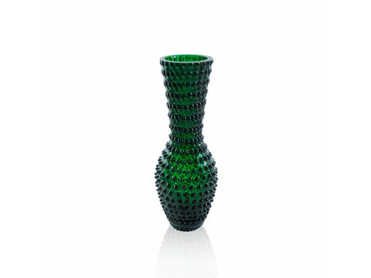 Dark Green Hobnail Fugu Vase